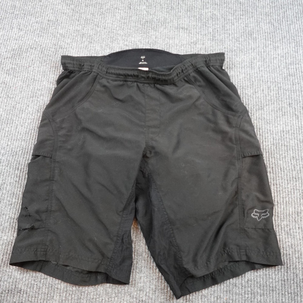 Fox Racing Shorts Mens XL Black MTB Cargo Elastic Waist Pockets Trail Cycling